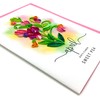 TUMYBee April Birthday Card - Sweet Pea Flowers, 5in x