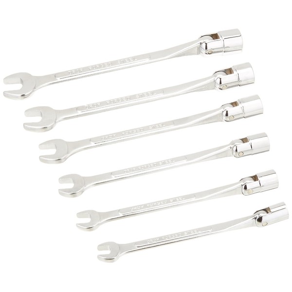 Cal Hawk Tools ACWSW6M 6 Pc Flex Combo Wrench/Socket -