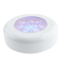 SEAFLO 3” Round LED Ceiling Courtesy Light - 12V, 1W, IP66 Waterproof, Interior Cabin/Exterior Light for RV & Boats Flush Mount, CE & RoHS Certified (PC Plastic, Blue)