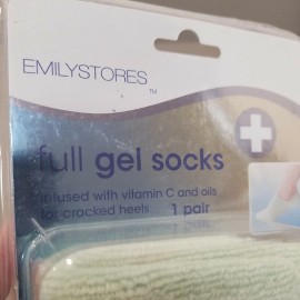 Emily Stores Full Gel Socks infused with Vitamin C and Oils for cracked heels