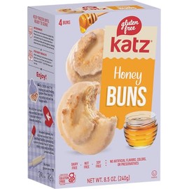 Katz Gluten Free Honey Buns, 4 Individually Wrapped Snack Cakes | Tree Nut Free | Peanut Free | Dairy Free | Soy Free (Pack of 1)