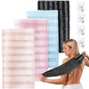 4PCS Zenbody Toalla Exfoliante Japonesa, Doble Cara con 4 Ganchos