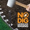 EasyFlex Heavy-Duty No-Dig Landscape Edging with Anchoring Spikes, 1.7 in.