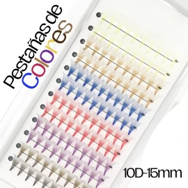 Veraly Blister Extension Pestañas Postizas Colores Arcoiris Lashes