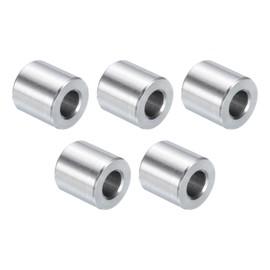QUARKZMAN Pack of 5 Stainless Steel Spacers 1/4 Inch Bore x 1/2 Inch Outer Diameter x 1/2 Inch Length Screw Spacer Bushing with Smooth Surface Round for 1/4 Inch Screws, Bolts and Rods
