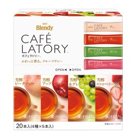 AGF Blendy Cafe Ratory Sticks Fruit Tea Assortment, Fruit Tea, Tea Sticks, Petite Gifts, Assortment, Inserts, 20 Pieces (1)
