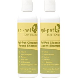 Puppy Safe 6in1 Pet Shampoo, Shampoo for Dogs with Deshedding Coat, Dry Itchy Skin, Hypoallergenic and Sensitive Skin, Scented Vanilla and Lavender (8 Fl oz (Pack of 2), 8 Fl oz)