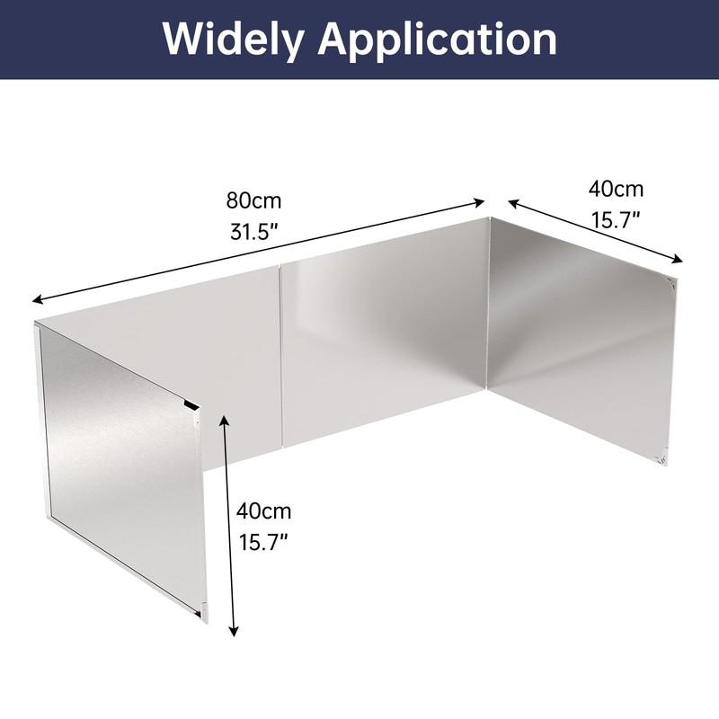 4 Sided Grease Splatter Guard,Foldable Stainless Steel Splatter Guard Oil