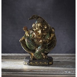 Pacific Giftware Ganesha Figure on Throne Buddha Statue Decoration Deity