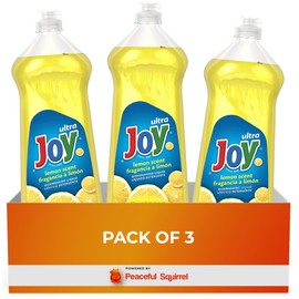 Peaceful Squirrel Packaged - JOY Ultra Dish Soap Liquid Lemon Fresh Scent - 30 Fl. Oz - (Pack of 3), Yellow
