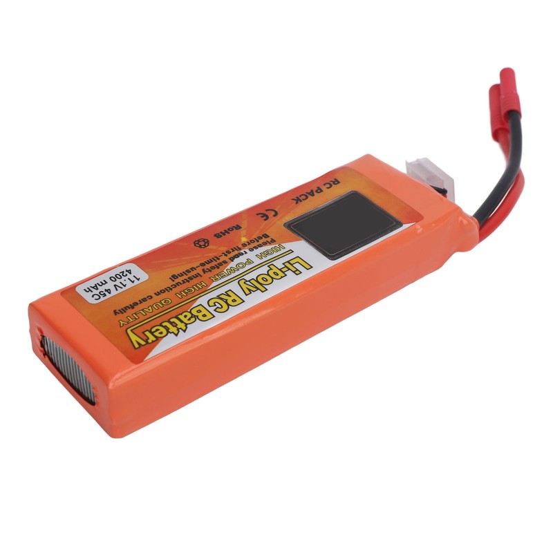 11.1V 4200mAh Lithium Battery RC 45C LiPo Battery with Banana