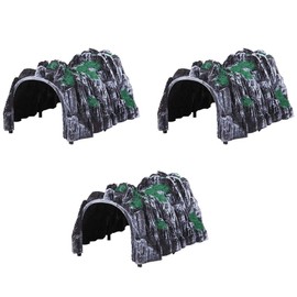 TOYANDONA 3Pcs Plastic Railway Mountain Tunnel Train Set Accessories DIY Miniature Railway Scene Accessory Train Cave Tunnels Model for Kids Ages 3+