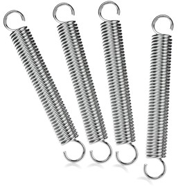 com-four® 4 x Tension Springs with Double Hooks, Spring for Tent, Awning, Caravan, Mounting Accessories for Trampoline, Tension Spring Awning, Steel Spring (Pack of 4)