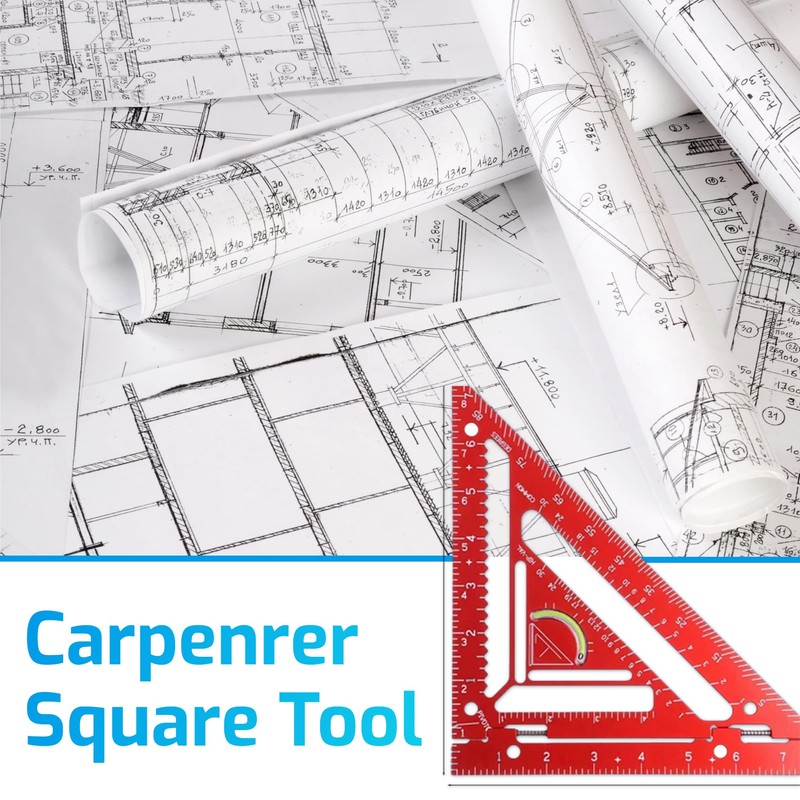 Rafter Square Tool, Carpenter Measuring Layout Tool, Aluminum Alloy Triangle