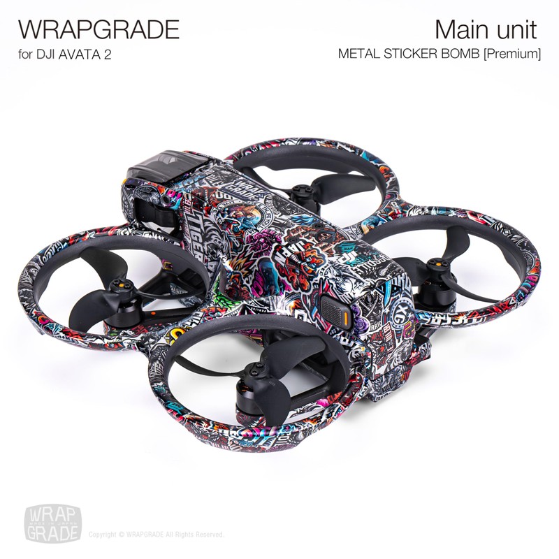 WRAPGRADE Pegatinas de piel compatibles con DJI Avata 2 (bomba