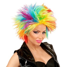 Rainbow Punk Wig - Adult Fancy Dress Accessory