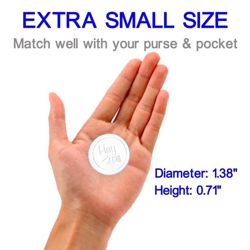 Extra Small Pill Box for Purse (3 Pack), ADHYRO Aluminum