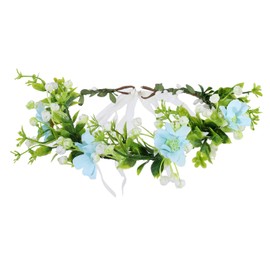 AWAYTR Leaf Flower Crown Garland Headpiece - Hair Floral Wreath Adjustable Flower Headbands for Bridal Wedding Festival Party Flower Leaves Crown