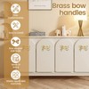 UKQRRTC Solid Brass Bow Drawer Knobs and Cabinet Pulls -