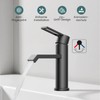 Hurran Bathroom Washbasin Tap, Matte Black, Washbasin Taps, Bathroom, Stainless