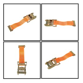 waltyotur Heavy Duty Ratchet Cargo Belt 2 Inches x 15 Feet Ratchet Belt 4000 Lbs Tie Down Belt with J Hook Suitable for Transportation and Fixation 8 Piece Orange