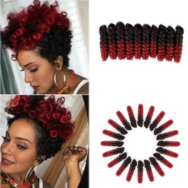 PHOCAS 5Packs 10'' Short Crochet Hair Crochet Braids for Black Women Natural Black to BUG