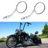 goodfitment M8 M10 Chrome Motorcycle Mirrors,2Pcs Universal Round Shape Rear