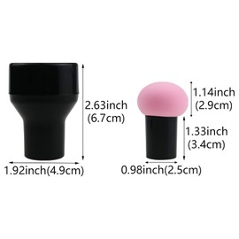 8 PACK Mushroom Makeup Sponges with Handle for Foundation Head Makeup Brush for Women Girls