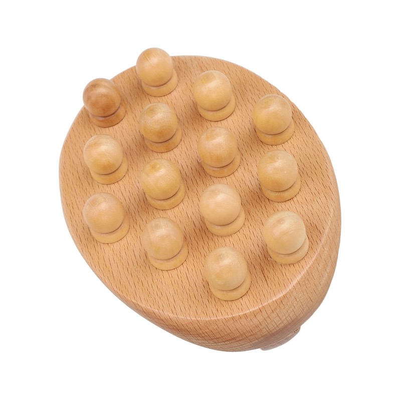 Wooden Body Massage Brush Muscle Relaxation Smoothing Beads Meridian Guasha