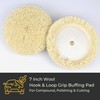 Woolous Wool Buffing Pad 7 Inch, 100% Natural Wool Pads