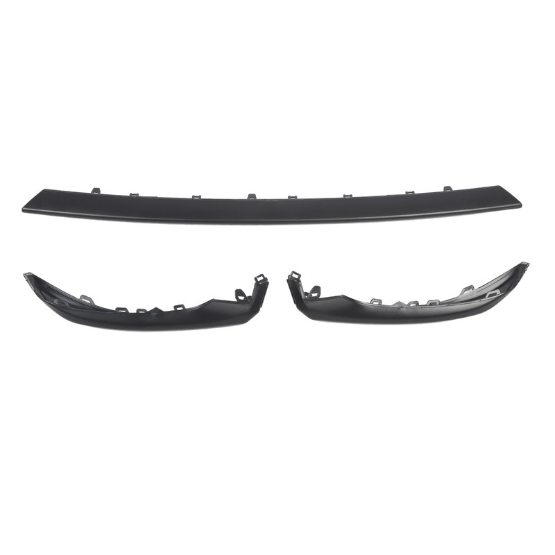 3PCS Front Bumper Lip Spoiler Kit Improve Driving Stability Black