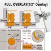 BESTEEL 24 Pack 1/2 inch Overlay Soft Close Cabinet Door