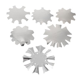 Baluue 6PCS Stainless Steel Nail Trimmer DIY Manicure Templates for French Nail Art Precision Cutter for Acrylic Smile Lines for Home Use