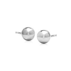 Ross-Simons 14kt White Gold Ball Stud Earrings