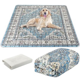 AIHSUMC Extra Large Washable Pee Pads for Dogs (72"x72"), Upgrade Reusable Puppy Pads with Non-Slip Rug Pad, Super Thickening Absorbent Leakproof Dog Traning Pads Whelping Pad for Dogs, Doggie