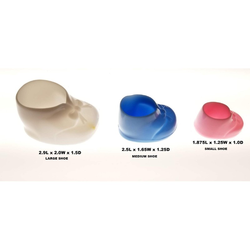 12 Small Baby Booties Plastic Shoes Candy Holders Favors 1.875"