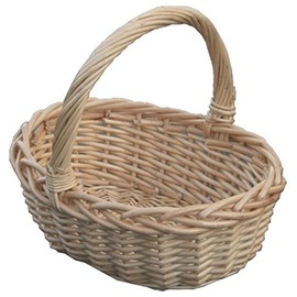 Red Hamper S015/HOME Wicker Childs Oval Shopping Basket