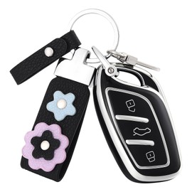 OFF WE GO Car Key Case Key Cover for MG MG4 MG5 MG6 MG ZS EV HS EHS ZX GT Roewe RX3 RX8 ERX5 RX5 I6 I5 Key Box with Key Fob Key Cover Protective Housing Black Silver