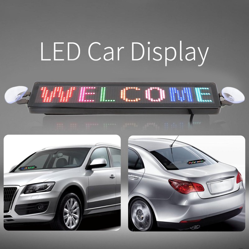 LED Scrolling Sign 12x72 Pixels 230x50mm Bluetooth APP Programmable LED