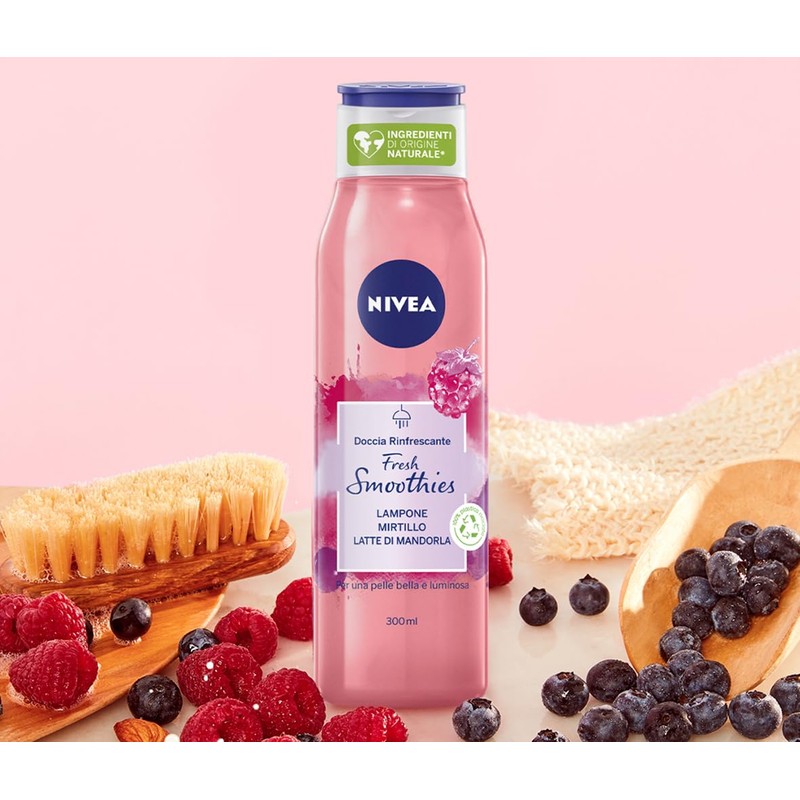 Nivea Shower Gel (300 ml, Pack of 6) Women Rasberry
