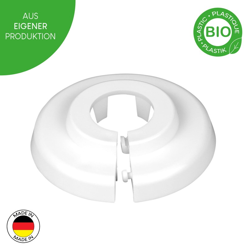 Organic Single Heating Pipe Rosette, Heating Pipe Cover, 15 mm,