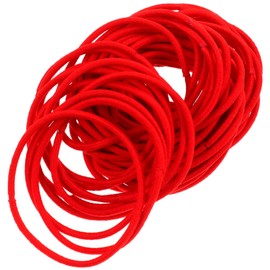 MERRYHAPY 100pcs Thin Hair Band Hair Ties Hair Bands Rubber Hair Band Hair Accessories Red Hair Bobbles Ponytail Holders Kids Hair Curly Ponytail Headgear Toddler Rubber Band Elastic