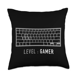 WASD Computer Keyboard For Gamer Nerd & PC Video Gaming Throw Pillow