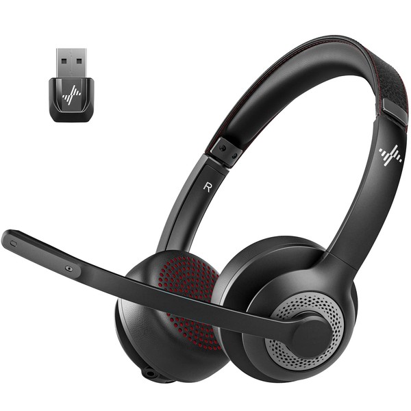 JIAMQISHI JIAMQISHI Wireless Headset with AI Noise Cancelling Microphone Bluetooth