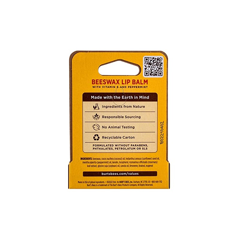 Burt's Bees Bálsamo labial de cera de abeja con vitamina