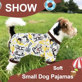 viunimo Chihuahua Clothes Puppy Clothes Small Dog Pajamas Yorkie Clothes Pet Clothes Dog Pajamas Small Sized Dog Ropa para Perros Pequeños Dog Clothes for Small Dogs (Large), Brown