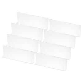 PATIKIL 8 Pack Shelf Dividers for Closet Organization, 13.8x1.6x4.8 Acrylic Closets Separator Kitchen Cabinet Shelves Under Bed Blocker for Bedroom Kitchen Office, Clear