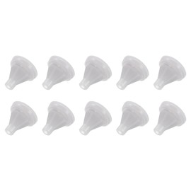 uxcell 10pcs Shower Head Replacement Nozzles, Silicone Nozzle Sprinkler Spout Round Nib Shower Head Repair Parts Fit Hole Diameter 4mm, Light Grey