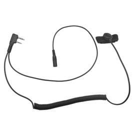 Pdflie Push-To-Talk K1 Cable with 3.5mm Female Adapter, PTT Mic for Baofeng UV-5R UV-82 UV-82HP BF-888S AR-152 Arcshell Retevis RT21 RT22 RT27 RT68 H-777 Kenwood 2Pin Radio Connecting to 3.5mm Headset