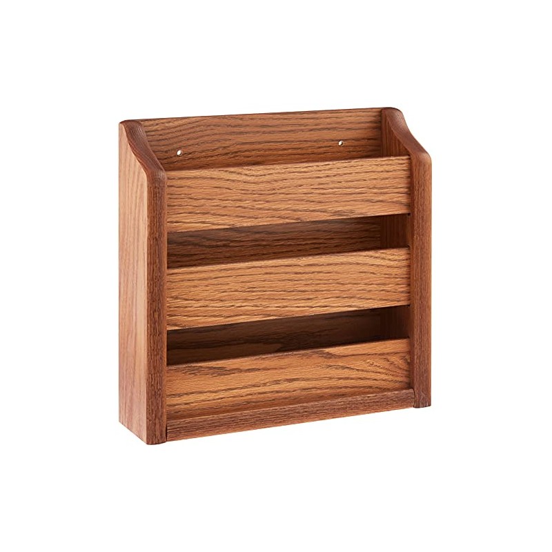 Wooden Mallet MRS1MO Rack, Wall Mount or Tabletop, Medium Oak